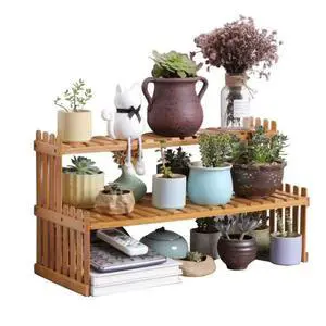 10.8" 2 Tiers Bamboo Plant Stand Shelf,Desk Flower Pot Holder,Adjustable Desktop Shelf Display Organizer Ladder Rack for Office Decorate Desk Shelving Storage Rack,Kitchen Rack (10.8" Length) 10.8" 2 Tiers Bamboo Plant Stand Shelf,Desk Flower Pot Holder,Adjustable Desktop Shelf Display Organizer Ladder Rack for Office Decorate Desk Shelving Storage Rack,Kitchen Rack (10.8" Length)
