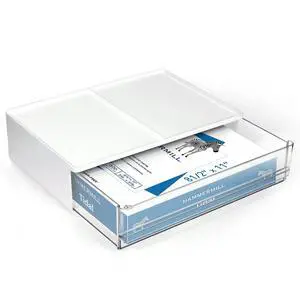 Printer Paper Holder Desk Organizer with Drawer, Stackable Desktop Storage Drawers 13.5 inch Wide - Pearl White (1 PCS) Printer Paper Holder Desk Organizer with Drawer, Stackable Desktop Storage Drawers 13.5 inch Wide - Pearl White (1 PCS)