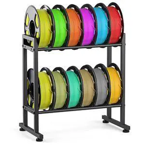Desktop 3D Printer Filament Storage Rack, 2-Tier Metal Desktop 3D Printer Filament Storage Rack, 2-Tier Metal