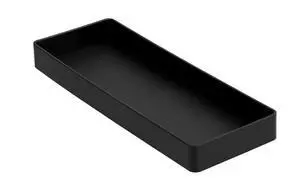 Rectangular Plastic Desk Organizer, Half Accessory Tray for Office Supplies and Workspace Organization, 9.4" x 3.3" x 1", Black Rectangular Plastic Desk Organizer, Half Accessory Tray for Office Supplies and Workspace Organization, 9.4" x 3.3" x 1", Black