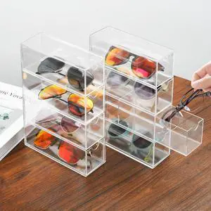 2 Pack Desktop Organizers of 8 Storage Drawers, Clear Acrylic Glasses Storage Drawers Organizer Office Desk Organizer for Vanity Table, Bathroom Counter, Teacher Desk, Dorm 2 Pack Desktop Organizers of 8 Storage Drawers, Clear Acrylic Glasses Storage Drawers Organizer Office Desk Organizer for Vanity Table, Bathroom Counter, Teacher Desk, Dorm