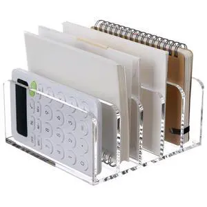 Clear Desktop File Organizer, 5 Compartments Acrylic Office Document Sorter Mails Storage, Multifunction Letter Folder Racks Holders for Office,Home, School Desk Organization Clear Desktop File Organizer, 5 Compartments Acrylic Office Document Sorter Mails Storage, Multifunction Letter Folder Racks Holders for Office,Home, School Desk Organization