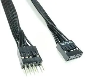 9Pin AC97 HD Audio Motherboard Extension Cable Male to Female 24AWG Wire for Computer Mainboard Host Case Chassis Front Panel 9Pin AC97 HD Audio Motherboard Extension Cable Male to Female 24AWG Wire for Computer Mainboard Host Case Chassis Front Panel