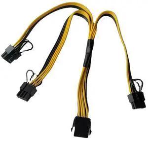 Host Case Mainboard 8Pin CPU To 3-Port 8p 6+2pin Pci-e PCI Express GPU Graphics Card Power Supply Socket 16AWG+18AWG Host Case Mainboard 8Pin CPU To 3-Port 8p 6+2pin Pci-e PCI Express GPU Graphics Card Power Supply Socket 16AWG+18AWG