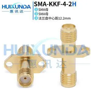 SMA-KKF SMA female to female two-hole diamond flange double-pass SMA with two-hole flange connector KFK SMA-KKF SMA female to female two-hole diamond flange double-pass SMA with two-hole flange connector KFK