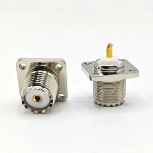RF connector SL12-50KF four-hole flange 17.5 × 17.5 center distance 13 × 13 female seat MINIUHF RF connector SL12-50KF four-hole flange 17.5 × 17.5 center distance 13 × 13 female seat MINIUHF
