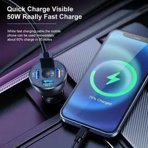 50W Car Charge 4 Ports USB QC 3.0 Fast Charging Mini Phone Charger In Auto For Car Charger 50W Car Charge 4 Ports USB QC 3.0 Fast Charging Mini Phone Charger In Auto For Car Charger