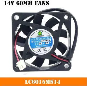 DC 14V 60mm 6cm Fans For LC6015MS14 DC14V 0.15A 6015 6CM 2-wire Cooling Fan DC 14V 60mm 6cm Fans For LC6015MS14 DC14V 0.15A 6015 6CM 2-wire Cooling Fan