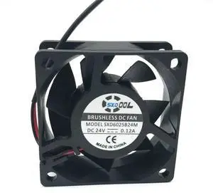 SXD6025B24M 60x60x25mm Dual Ball DC 24V 0.12A 2P 5000RPM 25.4CFM Axial Case Cooling Fan - High Airflow for Reliable SXD6025B24M 60x60x25mm Dual Ball DC 24V 0.12A 2P 5000RPM 25.4CFM Axial Case Cooling Fan - High Airflow for Reliable