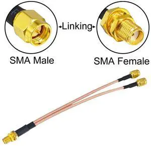 Antenna Coaxial Cable SMA Female To Y-Type 2XSMA Male Straight Splitter Combiner Extension Pigtail Cable RG316 Antenna Coaxial Cable SMA Female To Y-Type 2XSMA Male Straight Splitter Combiner Extension Pigtail Cable RG316