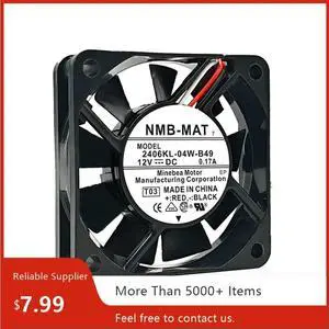 for 2406KL-04W-B49 6015 Fan - 12V 0.17A, Dual Ball Bearing 60x60x15mm 4500RPM Axial Fan for 2406KL-04W-B49 6015 Fan - 12V 0.17A, Dual Ball Bearing 60x60x15mm 4500RPM Axial Fan