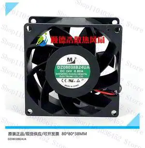 for M DZ08038B24UA DC 24V 0.80A 80x80x38mm 2-Wire Server Cooling Fan for M DZ08038B24UA DC 24V 0.80A 80x80x38mm 2-Wire Server Cooling Fan