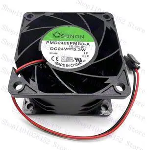 for PMD2406PMB3-A DC 24V 5.3W 60x60x38mm 2-Wire Server Cooling Fan for PMD2406PMB3-A DC 24V 5.3W 60x60x38mm 2-Wire Server Cooling Fan