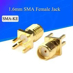 10PCS 1.6mm SMA Female Jack Solder Nut Edge PCB Clip Straight Mount Gold Plated RF Connector Receptacle Solder 10PCS 1.6mm SMA Female Jack Solder Nut Edge PCB Clip Straight Mount Gold Plated RF Connector Receptacle Solder