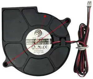 7530 Centrifugal Blower Fan | 75x75x30mm Dual Ball Bearing | 12V 0.1A Ultra-Quiet Cooling for Projectors/3D Printers | 2500 RPM 7530 Centrifugal Blower Fan | 75x75x30mm Dual Ball Bearing | 12V 0.1A Ultra-Quiet Cooling for Projectors/3D Printers | 2500 RPM
