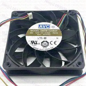 for AVC DBTB1225B2F DC 12V 2.04A 120x120x25mm 4-Wire Server Cooling Fan for AVC DBTB1225B2F DC 12V 2.04A 120x120x25mm 4-Wire Server Cooling Fan