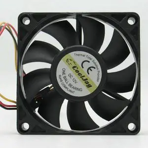 7cm Fan for EVERFLOW 70mm 12V Cooling Fan, 4Pin, Ball Bearing, 2500-4500RPM, R127015DU, High Efficiency Thermal Solutions 7cm Fan for EVERFLOW 70mm 12V Cooling Fan, 4Pin, Ball Bearing, 2500-4500RPM, R127015DU, High Efficiency Thermal Solutions