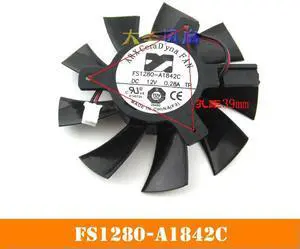 For ARX FS1280-A1842C DC 12V Diameter 75mm C.T.C 40mm 2-Wire Server Frameless Video Card Fan For ARX FS1280-A1842C DC 12V Diameter 75mm C.T.C 40mm 2-Wire Server Frameless Video Card Fan