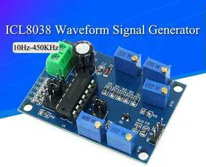 ICL8038 Waveform Signal Generator Sine Triangle Square Wave Module 10Hz-450KHz Medium and Low Frequency Signal Source 12V to 15V ICL8038 Waveform Signal Generator Sine Triangle Square Wave Module 10Hz-450KHz Medium and Low Frequency Signal Source 12V to 15V