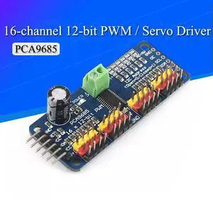 PCA9685PW 16 Channel 12-Bit PWM Servo Shield Driver I2C Interface PCA9685 Module For Raspberry Pi PCA9685PW 16 Channel 12-Bit PWM Servo Shield Driver I2C Interface PCA9685 Module For Raspberry Pi