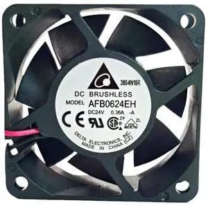 for Delta AFB0624EH 60x60x25mm 24V Cooling Fan 38.35CFM 46.5dBA Ball Bearing for High-Power Inverter & Industrial Cooling for Delta AFB0624EH 60x60x25mm 24V Cooling Fan 38.35CFM 46.5dBA Ball Bearing for High-Power Inverter & Industrial Cooling