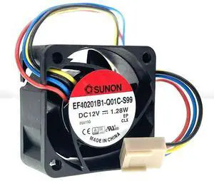2pcs Mute 40mm 4cm 12V PWM Computer Case Cooling Fan,EF40201B1-Q01C-S99 for 40X40X20mm 1.28W 4Pin Quiet Silent Cooler 2pcs Mute 40mm 4cm 12V PWM Computer Case Cooling Fan,EF40201B1-Q01C-S99 for 40X40X20mm 1.28W 4Pin Quiet Silent Cooler