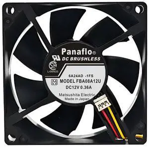 FBA08A12U 80x80x25mm Dual Ball Bearing Cooling Fan - 12V 0.36A 4800RPM High Airflow 68CFM (44dB, 4-Pin PWM, 8025 Size, PC/Server FBA08A12U 80x80x25mm Dual Ball Bearing Cooling Fan - 12V 0.36A 4800RPM High Airflow 68CFM (44dB, 4-Pin PWM, 8025 Size, PC/Server