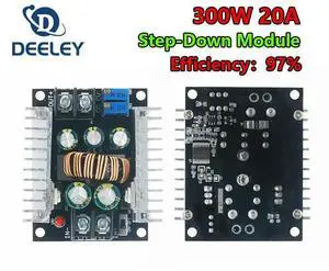 300W 20A DC-DC Buck Converter Step Down Module Constant Current LED Driver Power Step Down Voltage Module Electrolytic Capacitor 300W 20A DC-DC Buck Converter Step Down Module Constant Current LED Driver Power Step Down Voltage Module Electrolytic Capacitor