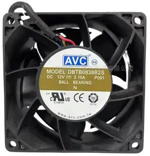 For AVC DBTB0838B2S 12V 2.10A 80x80x38mm PWM High-Speed High-Airflow DC Fan for Server Case & Industrial Cooling For AVC DBTB0838B2S 12V 2.10A 80x80x38mm PWM High-Speed High-Airflow DC Fan for Server Case & Industrial Cooling