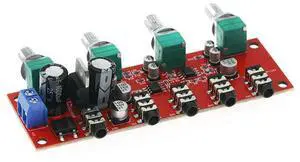 NE5532 stereo sound source four way mixer audio signal mixing board single power supply NE5532 stereo sound source four way mixer audio signal mixing board single power supply