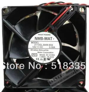 For 3110GL-B4W-B54 Brushless Server Square Fan Cooling Fan 8025 DC 12V 0.3A 80*80*25mm 8025 For 3110GL-B4W-B54 Brushless Server Square Fan Cooling Fan 8025 DC 12V 0.3A 80*80*25mm 8025