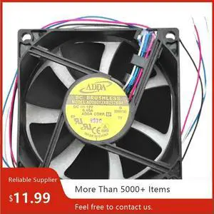80mm 8cm Axial Fan for ADDA 8025 4-Wire Speed Regulated Fan, Double Ball Bearing, 12V, 0.45A, AD0812XB257B04 80mm 8cm Axial Fan for ADDA 8025 4-Wire Speed Regulated Fan, Double Ball Bearing, 12V, 0.45A, AD0812XB257B04