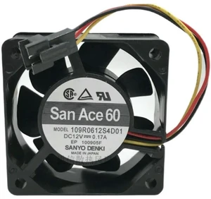 San Ace 60 109R0612S4D01 60mm 6cm Computer PC Cooling Fan,60X60X25mm DC 12V 0.17A 6025 Cooler San Ace 60 109R0612S4D01 60mm 6cm Computer PC Cooling Fan,60X60X25mm DC 12V 0.17A 6025 Cooler