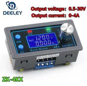 ZK-4KX CNC DC DC Buck Boost Converter CC CV 0.5-30V 4A Power Module Adjustable Regulated power supply For Solar Charging ZK-4KX CNC DC DC Buck Boost Converter CC CV 0.5-30V 4A Power Module Adjustable Regulated power supply For Solar Charging