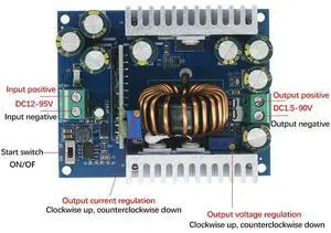 DC step-down constant voltage constant current adjustable power supply module 12-95V to 2-90V high power 18A500W converter DC step-down constant voltage constant current adjustable power supply module 12-95V to 2-90V high power 18A500W converter