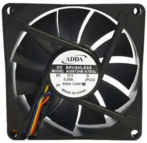 for ADDA AD0812HB-A7BGL 80mm 12V 4-Wire PWM Ball Bearing Cooling Fan 8025 | 3000RPM 40CFM Industrial Fan for ADDA AD0812HB-A7BGL 80mm 12V 4-Wire PWM Ball Bearing Cooling Fan 8025 | 3000RPM 40CFM Industrial Fan