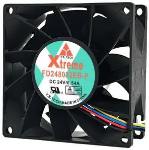 for Y.S.TECH FD248032EB-P 80x80x32mm Dual Ball Bearing Cooling Fan - 24V 0.54A 4600RPM 69.4CFM for Inverters/Servers for Y.S.TECH FD248032EB-P 80x80x32mm Dual Ball Bearing Cooling Fan - 24V 0.54A 4600RPM 69.4CFM for Inverters/Servers