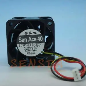 40mm Fan for Sanyo 109P0412K3233 40x40x28mm DC 12V 0.55A 15,500RPM High-Speed Server Cooling Fan, 21CFM, 50dB, 1U Inverter 40mm Fan for Sanyo 109P0412K3233 40x40x28mm DC 12V 0.55A 15,500RPM High-Speed Server Cooling Fan, 21CFM, 50dB, 1U Inverter