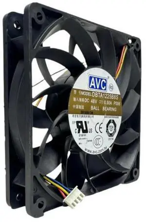 For AVC DBTA1225B8S 120mm 48V 0.5A PWM High Speed Industrial Cooling Fan 12025 4500RPM Server Switch Cooling For AVC DBTA1225B8S 120mm 48V 0.5A PWM High Speed Industrial Cooling Fan 12025 4500RPM Server Switch Cooling