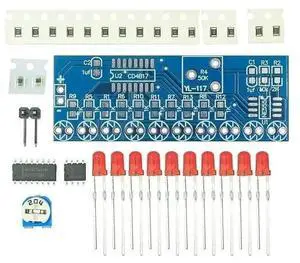 Electronics Kits NE555+CD4017 Light Water Flowing Light LED Module DIY Kit Electronics Kits NE555+CD4017 Light Water Flowing Light LED Module DIY Kit