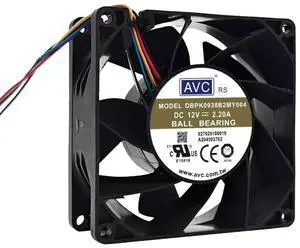 For AVC DBPK0938B2MY004 90x90x38mm DC12V 55.3W 12900RPM High Speed Industrial Axial Cooling Fan 9cm For AVC DBPK0938B2MY004 90x90x38mm DC12V 55.3W 12900RPM High Speed Industrial Axial Cooling Fan 9cm