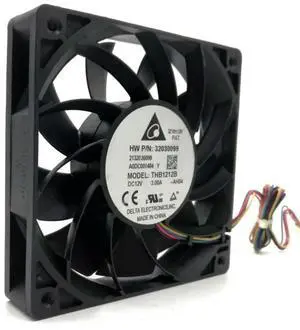 12cm High Speed Fan for Delta THB1212B 120mm 12V 3A Cooling Fan, 4-Wire, Dual Ball Bearing, Airflow 12cm High Speed Fan for Delta THB1212B 120mm 12V 3A Cooling Fan, 4-Wire, Dual Ball Bearing, Airflow