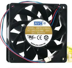 120mm Fan for AVC DBTB1238B4U 24V Cooling Fan, 12cm 12038, 5500RPM, 215CFM High Airflow, Frequency Converter 120mm Fan for AVC DBTB1238B4U 24V Cooling Fan, 12cm 12038, 5500RPM, 215CFM High Airflow, Frequency Converter
