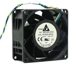 8038 powerful fan 8cm 80mm For Delta PFR0812DHE Server Cooling Fan DC 12V 2.54A 80x80x38mm 4-wire pwm cooler 8038 powerful fan 8cm 80mm For Delta PFR0812DHE Server Cooling Fan DC 12V 2.54A 80x80x38mm 4-wire pwm cooler