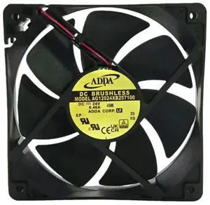 For ADDA AG12024XB257100 120x120x25mm DC 24V 0.46A High Airflow Cooling Fan 5100RPM 235m³/h Dual Ball Bearing Fan For ADDA AG12024XB257100 120x120x25mm DC 24V 0.46A High Airflow Cooling Fan 5100RPM 235m³/h Dual Ball Bearing Fan