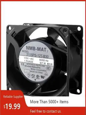 80mm Case Fan For 3115PS-12T-B30 80x80x38mm AC 115V 0.70A High Temp Industrial Equipment Fan 80mm Case Fan For 3115PS-12T-B30 80x80x38mm AC 115V 0.70A High Temp Industrial Equipment Fan