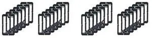 24 Pcs Single Gang (1-Gang) Low Voltage Wallplate Mounting Bracket - Black 24 Pcs Single Gang (1-Gang) Low Voltage Wallplate Mounting Bracket - Black
