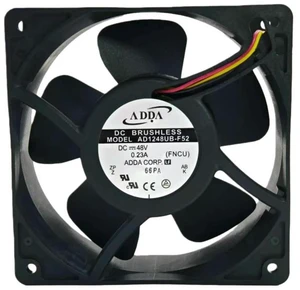 for ADDA AD1248UB-F52 48V 0.23A 12038 Dual Ball Bearing Cooling Fan 120CFM 3200RPM Industrial DC Fan for Inverter for ADDA AD1248UB-F52 48V 0.23A 12038 Dual Ball Bearing Cooling Fan 120CFM 3200RPM Industrial DC Fan for Inverter