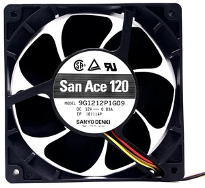 For SANYO 9G1212P1G04 San Ace 120 120mm 12cm 12038 120x120x38mm DC 12V 0.83A Case Cooling Fan For SANYO 9G1212P1G04 San Ace 120 120mm 12cm 12038 120x120x38mm DC 12V 0.83A Case Cooling Fan