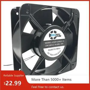 Powerful 220V AC Industrial Blower Fan: 150x150x50mm, 38W, 190CFM, Dual Ball Bearing, Aluminum Frame Cooling Powerful 220V AC Industrial Blower Fan: 150x150x50mm, 38W, 190CFM, Dual Ball Bearing, Aluminum Frame Cooling